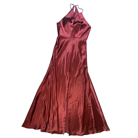 Jenny Yoo Cameron Dress Formal Gown Halter Hibiscus Size 6 - Picture 2 of 12